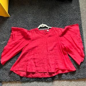 Linen cape sleeve top